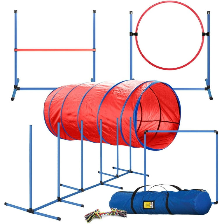 Dog Agility Course Equipments Obstacle Agility Training Starter Kit Dog  Tunnels