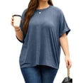 thumbnail image 2 of Short Sleeve Women Oversized T-Shirt Summer Casual Loose Tee Tops, 2 of 6