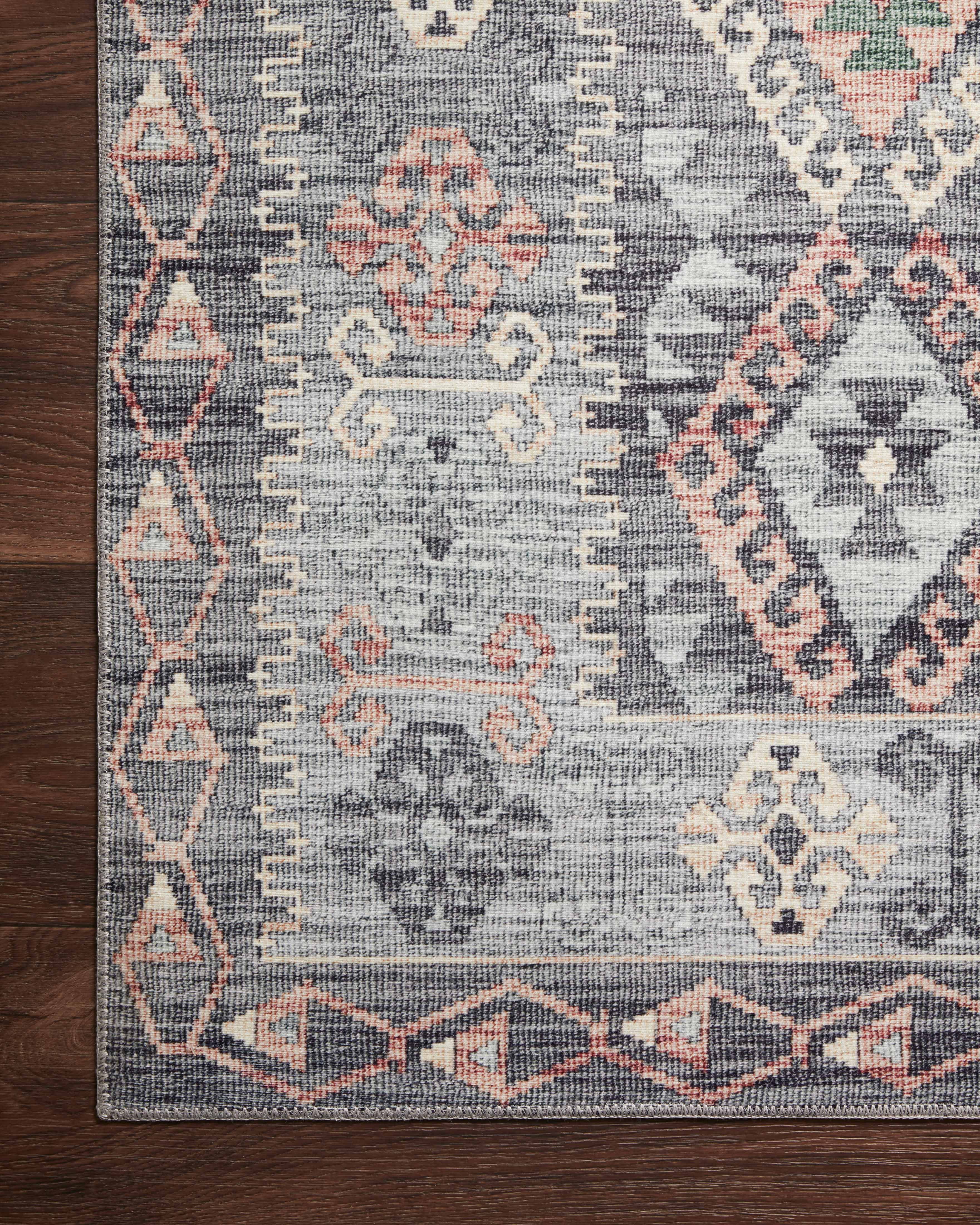 Turkish & Persian Kilim-Style Zion Grey, Multi 2-6" x 7-6" Area Rug