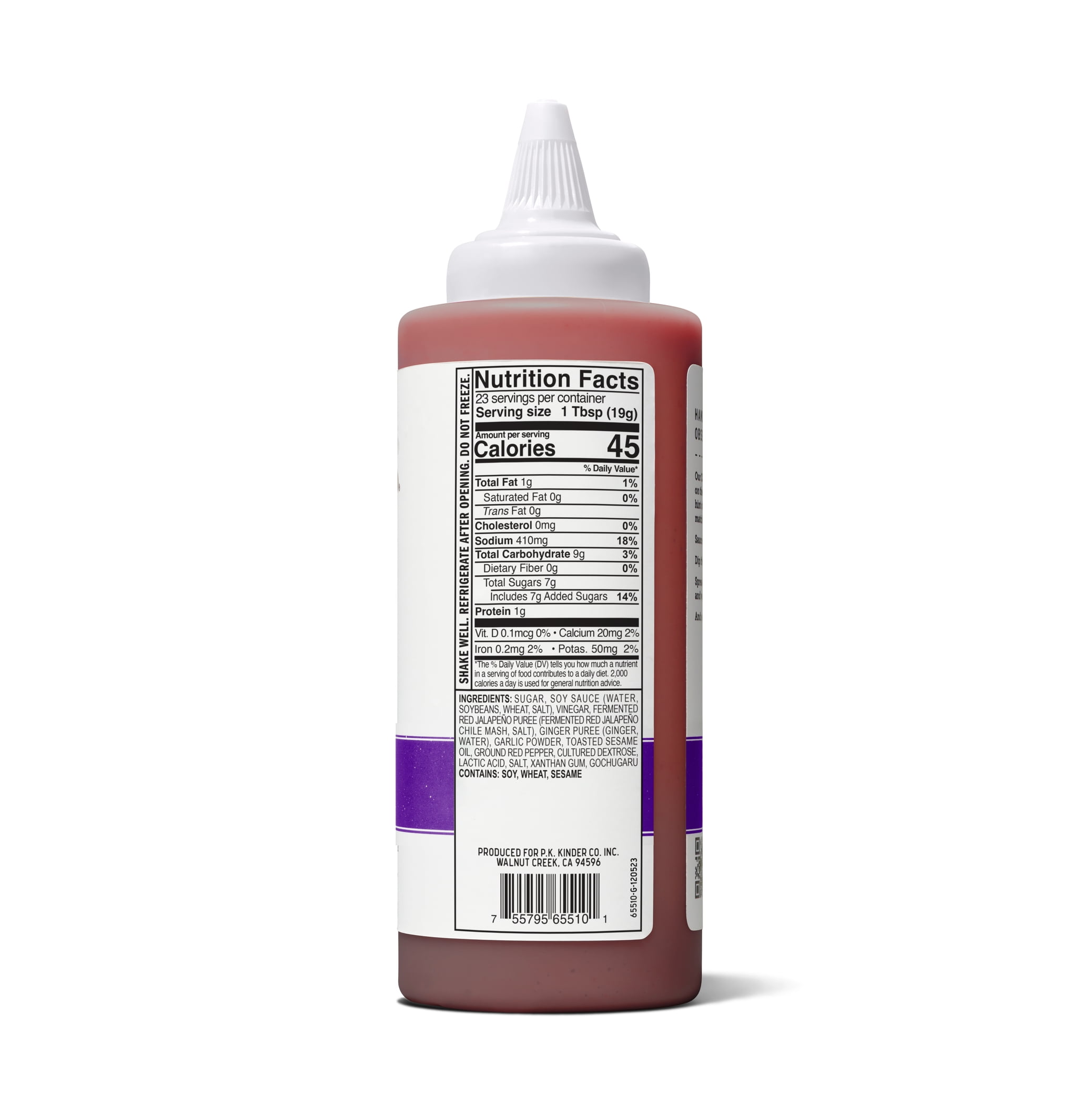 Kinder's Sweet and Spicy Korean Wing Sauce and Dip, 15.5 oz Squeeze Bottle