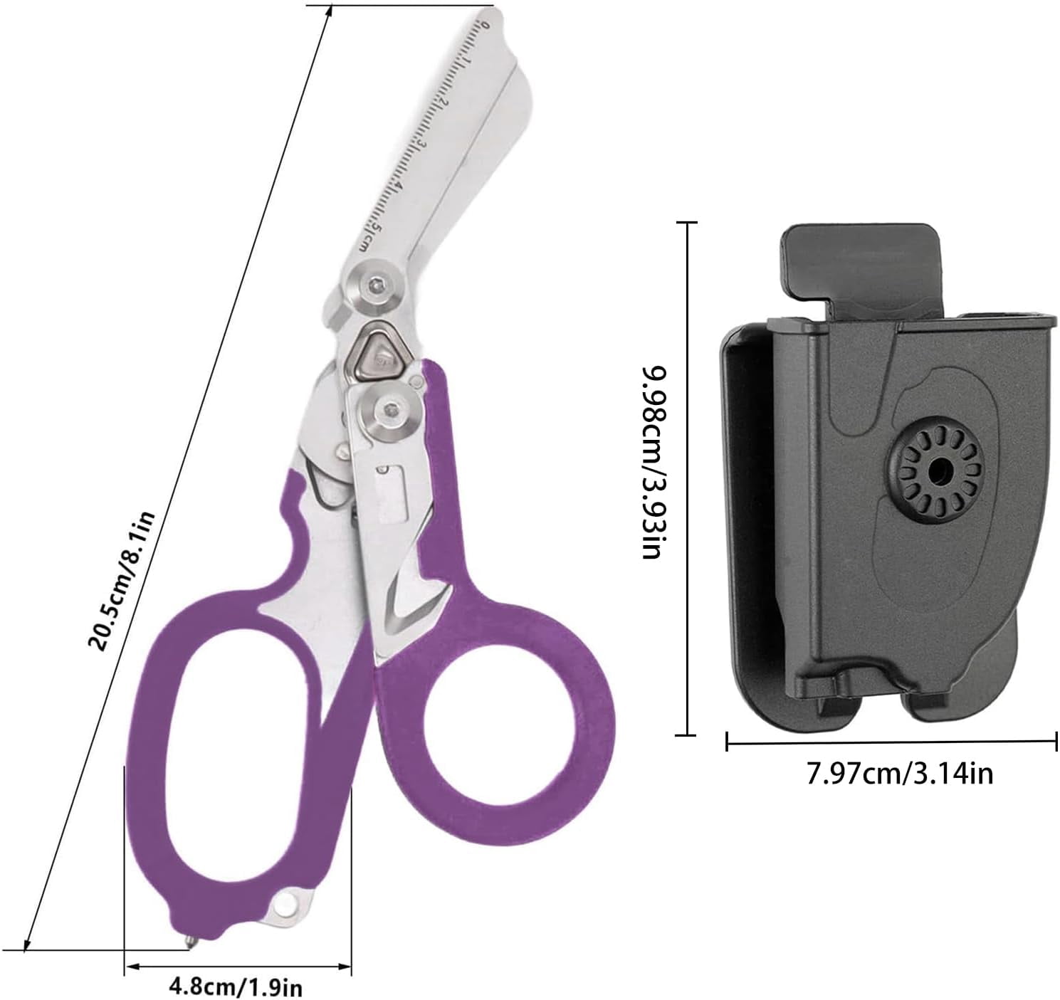 Trauma Shears,6 in-1 Emergency Response Shears with Protective Sheath,Medical Scissors Trauma Scissors for Outdoor Camping Rescue
