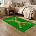 thumbnail image 2 of ODIKA 5'x7' Washable Area Rug Baseball Field Playbook With Athletic Arrows And Stadium Marks for Dining Room, Under Table, Home Office, Non-Slip Chair-Friendly, 2 of 7