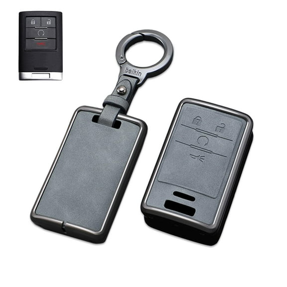 Zinc Alloy Metal Key Fob Case Cover Protector Compatible for Cadillac Escalade SRX CTS ATS XTS DTS STS