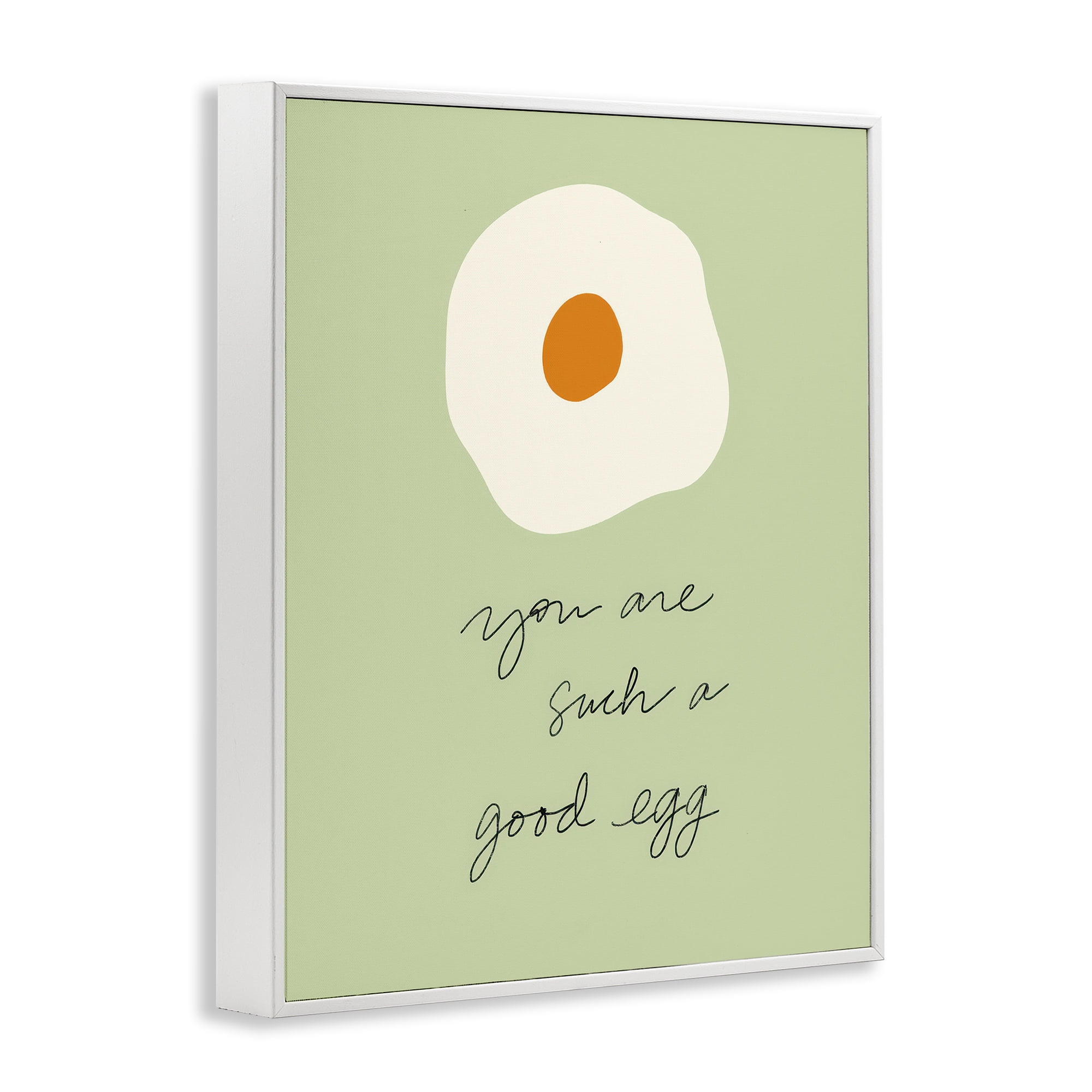 Stupell Industries You Are A Good Egg White Framed Giclee Art, design by SD Graphics Studio