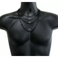 thumbnail image 2 of Black Plated Stainless Steel Figaro 16"- 30" Men Women Necklace 3/4/5/7mm, 2 of 3