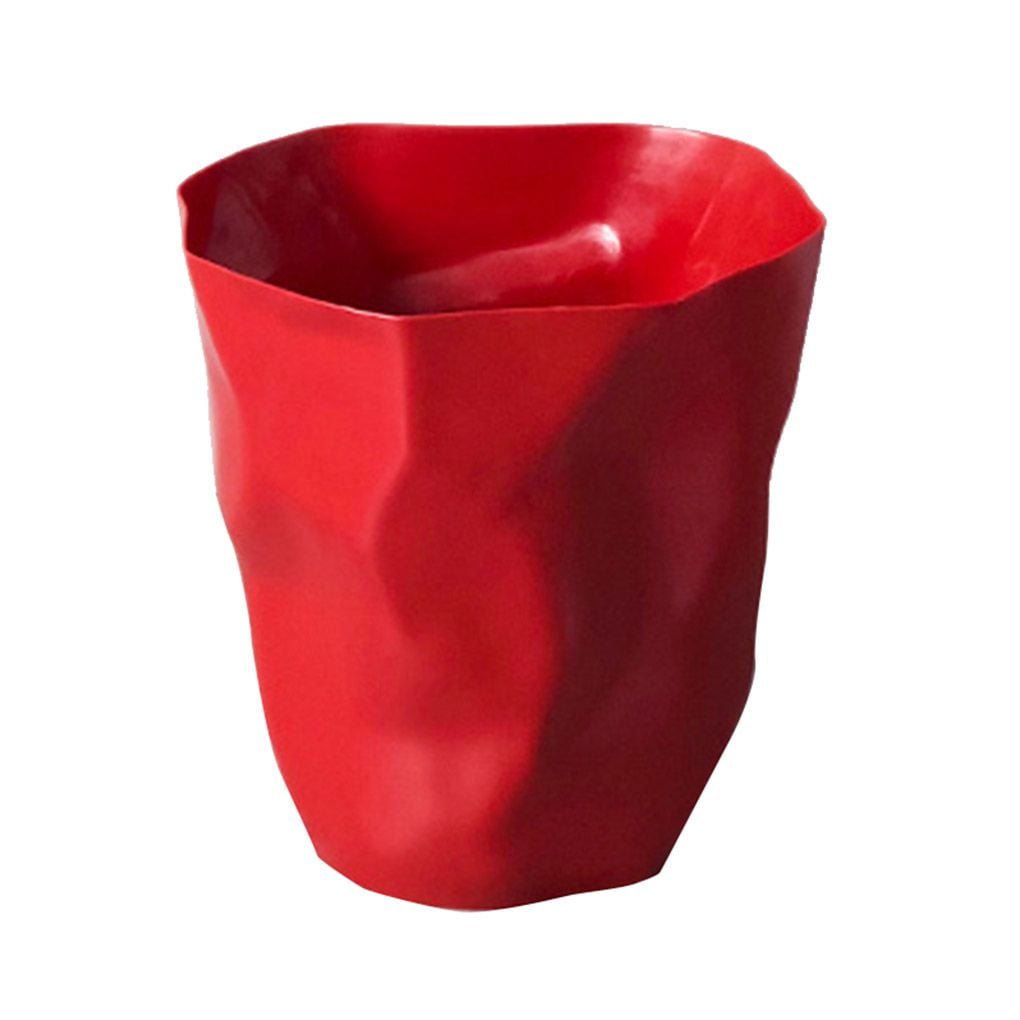 Hi.FANCY Home Office Small/Large Size Plastic Trash Can Living Room Bedroom Rugate Garbage Bin Waste Container