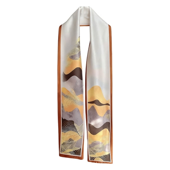 BRICH Satin Square Scarf for Women Neckerchief Headscarf Lightweight Neck Scarf 020 One Size