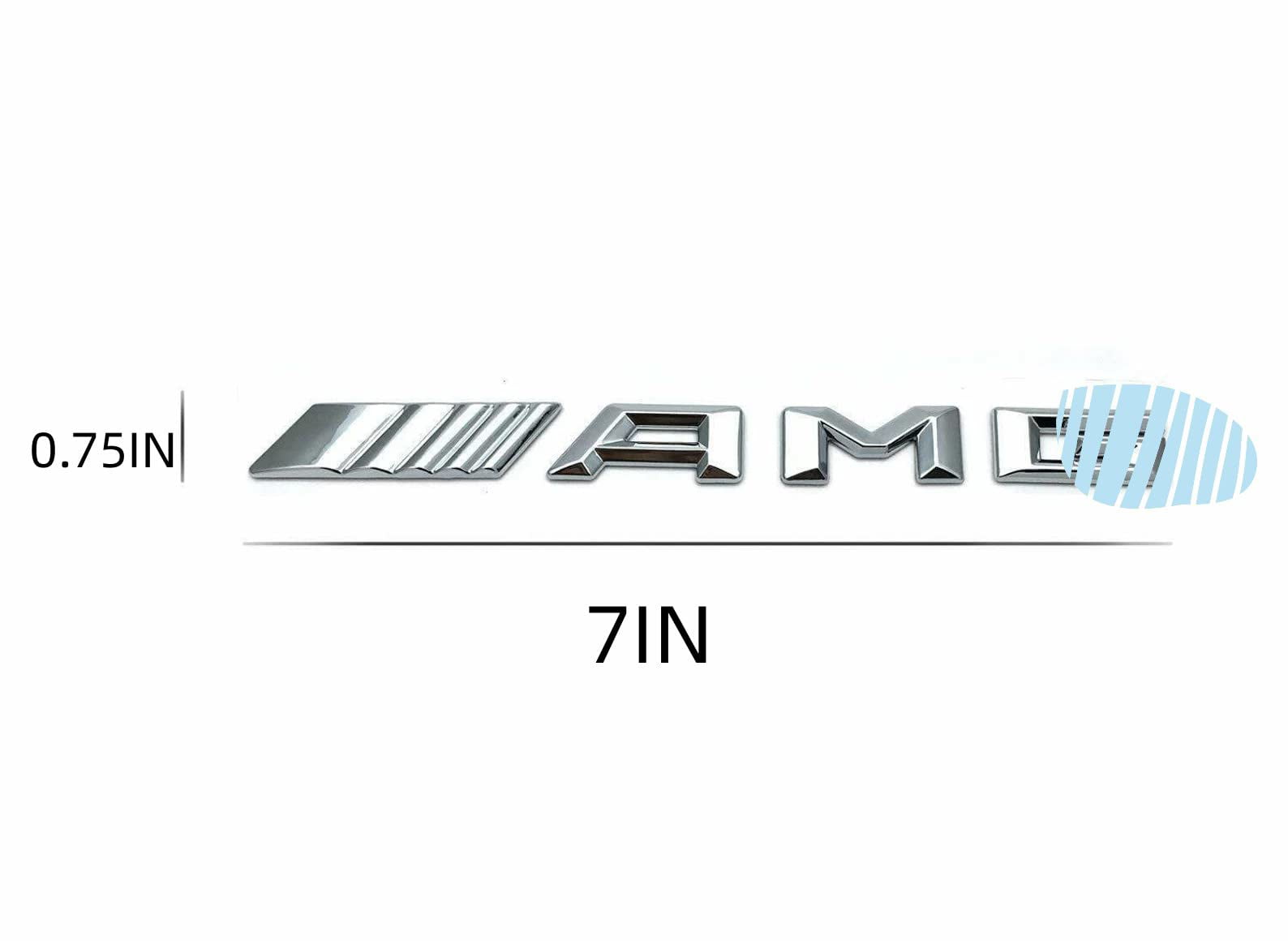 Car 3D 4MATIC ABS Letter Emblem Replacement Car Badge Decals Logo Trunk  Decoration Emblem Modification Fit Mercedes Benz(Silver)