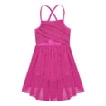 thumbnail image 4 of Eandarui Kids Girls Glittery Crisscross Ballet Leotard Lyrical Dance Dress Skating Performance Rose 14, 4 of 7