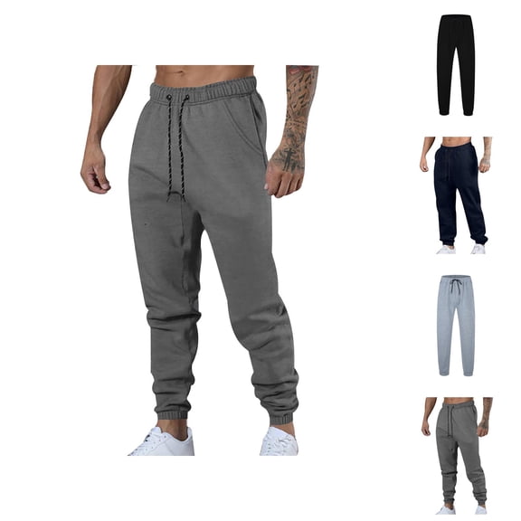 Sweatpants for Men Mid Waist Drawstring Breathable Stretchy Loose Casual Jogger Pants Trousers