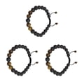thumbnail image 2 of Guardurnaity Parejas Pulseras Ajustable Negro Mate Rocas Difusor Energía Delicada Mujer Joyería Regalos para Hombres ojo de tigre 3Conjunto, 2 of 6