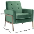 thumbnail image 5 of SAFAVIEH Roald Solid Glam Sofa Accent Chair, Malachite Green, 5 of 7