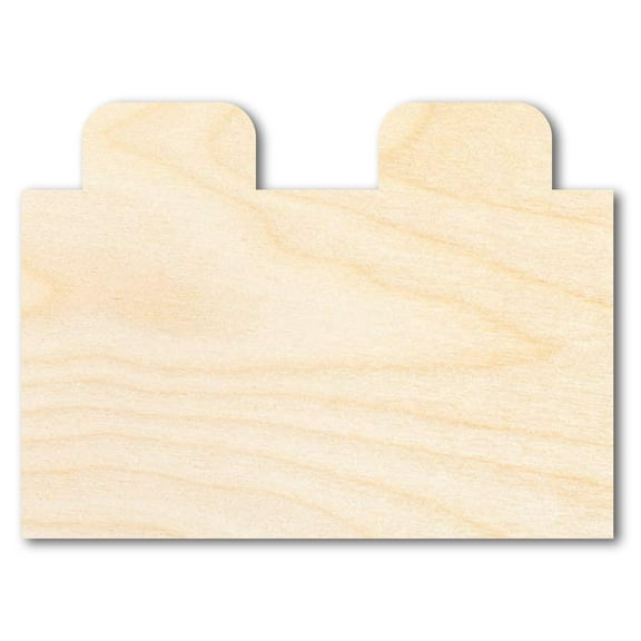 Unfinished Wood Building Block Shape 30" / 1/2"