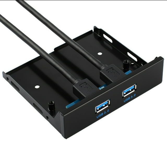 Hub USB de Panel Frontal de Metal de 3,5 "y 2 Puertos USB3.0 para Conector de 20 Pines de Escritorio para Computadora Portátil