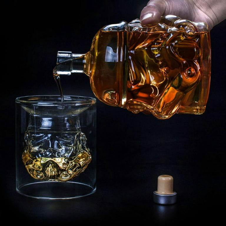 Skull Whiskey Glasses Set Unique Whiskey Decanter Set Custom Whiskey  Glasses Set Mandalorian Whiskey Decanter Set Gift for Men 