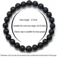 thumbnail image 6 of RSAMD 8MM Lava Stone Black Obsidian Agate Beaded Onyx Healing Men's Bracelet Set Gift-2 Pcs/set-Black+White, 6 of 9