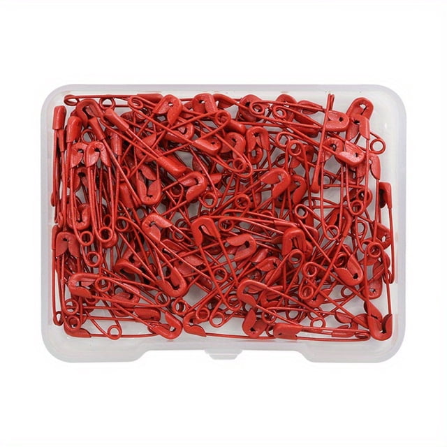 120 Pack Colored Metal Safety Pins with Storage Box, Small Sewing Pins for Clothes, DIY Crafts and Accessories