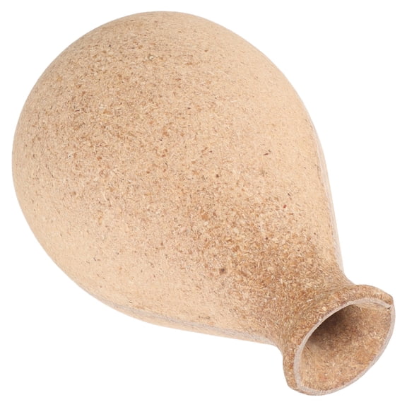 FELTECHELECTR Wood Khaki Small Flower Vase Indoor Decor Pot 1 Count