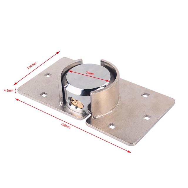 kurtrusly Heavy Duty 1/2 X Van Garage Shed Door Security Padlock Hasp Set Lock 73mm Steel