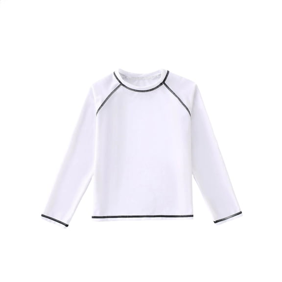 hotojiny Unisex Athletic T-Shirt Long Sleeve Shirt for Little Boys Girls Crew Neck Sun Protection Tops for Fishing Hiking 5-14 Y