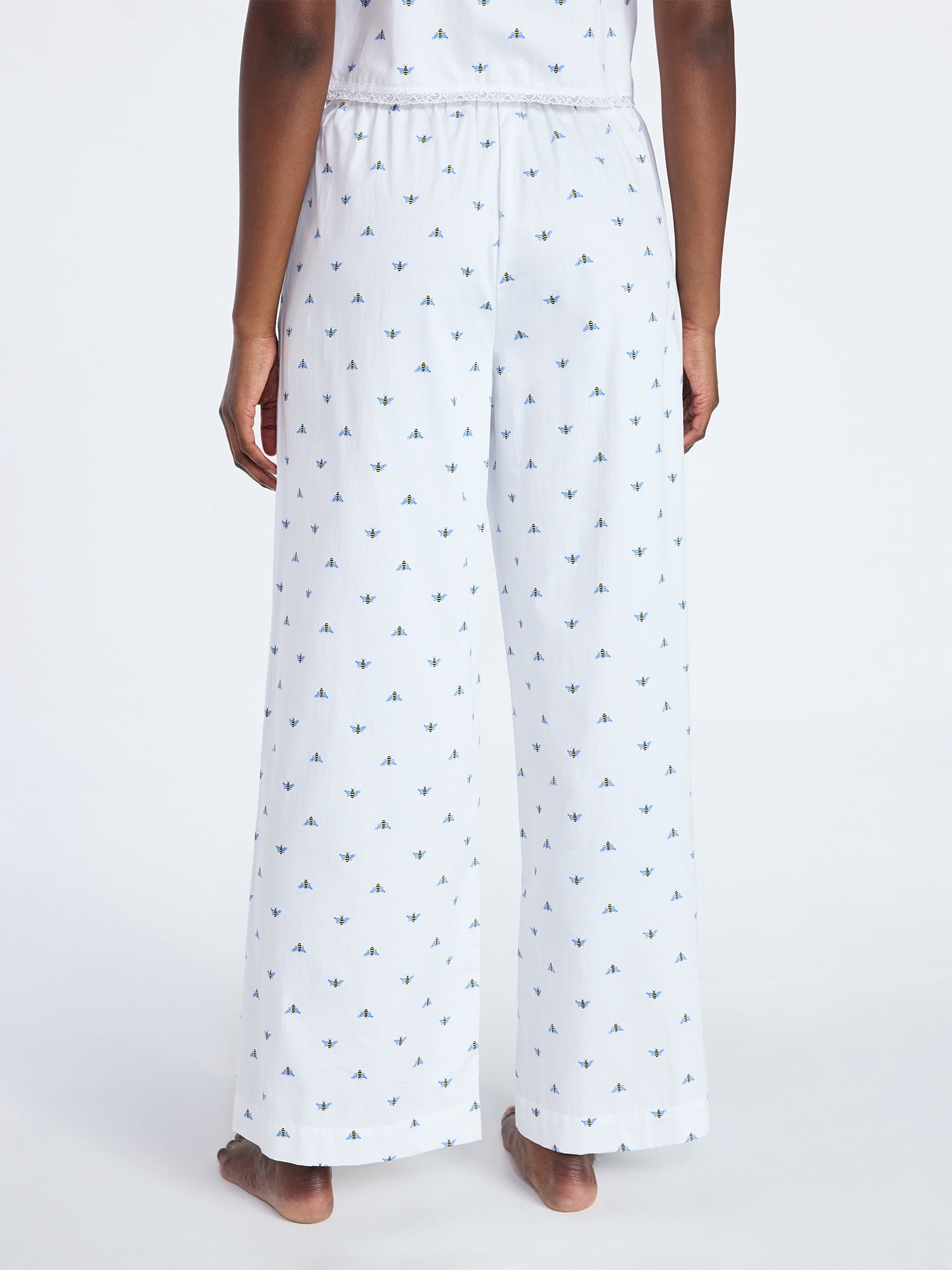Joyspun Women's Poplin Sleep Pants, 31'' Inseam, Sizes XS-3X
