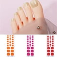 thumbnail image 2 of Gel Nail Toe Strips Semi Cured Full Cover Gel Nail Sticker Manicure Decals, 2 of 21