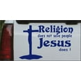 thumbnail image 1 of Religion Does Not Save People Jesus Does Car or Truck Window Decal Sticker, 1 of 1