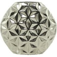 thumbnail image 6 of CosmoLiving by Cosmopolitan 13" Geometric Faceted Silver Aluminum Vase, 6 of 7