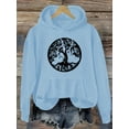 thumbnail image 6 of Women's Stylish Hoodie - Loose Fit, Tree of Life Design, Comfortable and Casual, 6 of 9