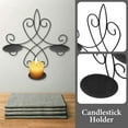 thumbnail image 4 of BEADCEST Portavelas De Pared Negro De Hierro Fundido Con Hueco Para, 4 of 8