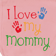 thumbnail image 3 of Inktastic I Love My Mommy Handprints Baby Burp Cloth, 3 of 3