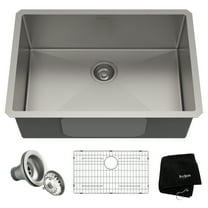 KRAUS Standart Pro 28" Undermount Single Bowl 16 Gauge Stainless Steel Kitchen Sink