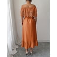 thumbnail image 3 of AURA Womens Elegant Off Shoulder Lace Midi Dress Short Sleeve A Line Casual Summer Party Dress, 3 of 4