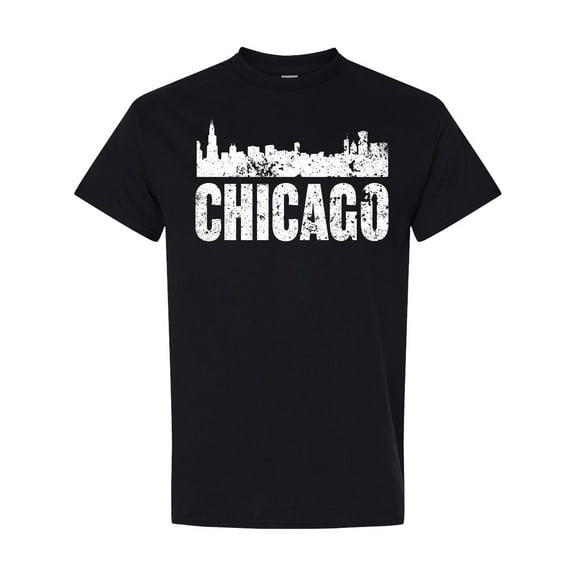 Inktastic Chicago Skyline Grunge T-Shirt
