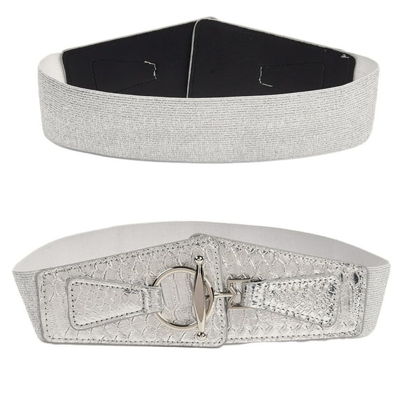 Aellinatey Stretchy Belt for Women Dress Body Shaping Metallic Corset Elastic Waist Belt
