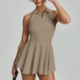 thumbnail image 1 of Haivin Robe Courte Sans Manches à Col Suspendu Ajustée pour Femmes, Robe de Course Extérieure Anti-Éblouissement, Robe de tennis yoga Entraînement Physique, Robe Sans Manches à Col Rond, 1 of 6
