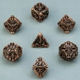 thumbnail image 3 of Hollow Skull DND Dice Set, Bronze, 7-Piece Metal Polyhedral Dice, 3 of 6
