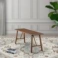 thumbnail image 4 of Cluj Mid Century Modern Solid Wood Walnut Dining Bench, 4 of 5