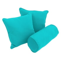 Blazing Needles Double-corded Solid Twill Throw Pillows with Inserts (Set of 3)