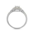 thumbnail image 5 of AFFY Halo Cluster Engagement Ring for Women, 0.25CT Round Moissanite Diamond|14K White Gold over Sterling Silver-9, 5 of 8