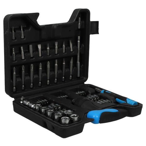Worgeous 63pcs Ratchet Wrenches Set Socket Security Bit Set for Mechanics and DIY Enthusiasts Versatile Tool Kit for All Your Repair Needs