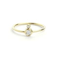 thumbnail image 5 of HeartsAndYou Two Stone Minimalist Engagement Ring for Women 0.2ct Round Cut Moissanite 18k Yellow Gold Over Silver, 5 of 8