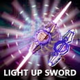 thumbnail image 2 of tkerinse Épée à Double Lame Lumineuse avec Son, Jouet Sabre Rétractable à Rotation de Feu, Épées Néon à Chargement Type-C, Sceptre Multicolore Clignotant, Cadeau de Jeu de Rôle pour Enfants et Ados, 2 of 8