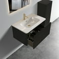 thumbnail image 4 of U057-Etna30W-308 Etna 30" Striped Brushed Black Oak Floating Bathroom Vanity with White Ceramic Sink, Bathroom Vanity for Modern Bathroom, One-Piece White Basin without Drain, Pre-assembled, 4 of 9