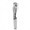 thumbnail image 4 of High polished (no plating) Stainless Steel Ring with AAA Grade CZ in Clear for Women Style DA156, 4 of 5