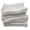 12 x 12 White Cotton Value Washcloth Rags - 1 LB Weight Per Dozen - 20 Dozen