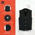 thumbnail image 4 of Daniel Smart S to 8XL Biker Vest for Men Plain Sides Motorcycle Black Denim Vest, 4 of 7