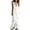 White, variant on ChaoHeng Sundresses for Women for 2026 Solid Round Neck Tier Ruffle Sleeveless Flowy Beach Summer Dresses White S