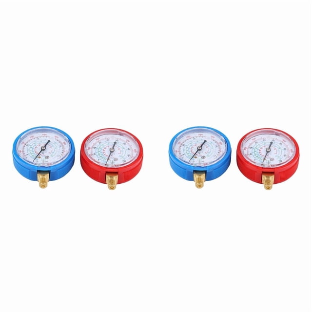4Pcs Car Low Tester Gauge Car Air Conditioner Refrigerante Calibrador de Presión Kit para R410A R134A R22 Refrigerante