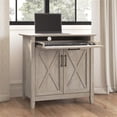 thumbnail image 3 of Key West Bureau Secrétaire avec Plateau pour Clavier et Armoire de Rangement en Gris, 3 of 10